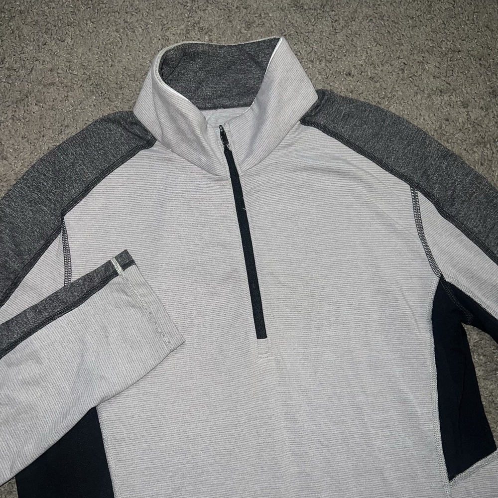 Lululemon Surge Warm 1/2 Zip Pullover Men's Medium Grey Long Sleeve